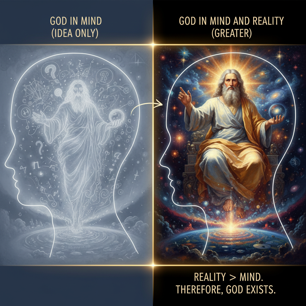 Anselm's Ontological Argument: God in Mind vs God in Reality