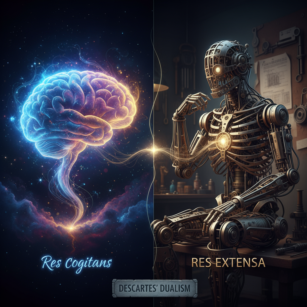 Descartes' Dualism - Res Cogitans and Res Extensa