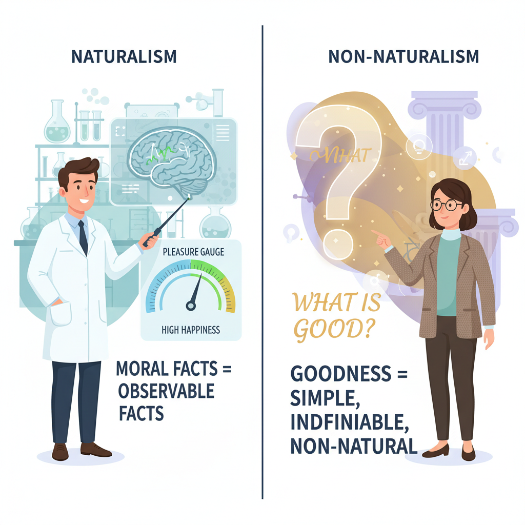 Naturalism vs. Non-Naturalism: Observable facts vs. indefinable goodness